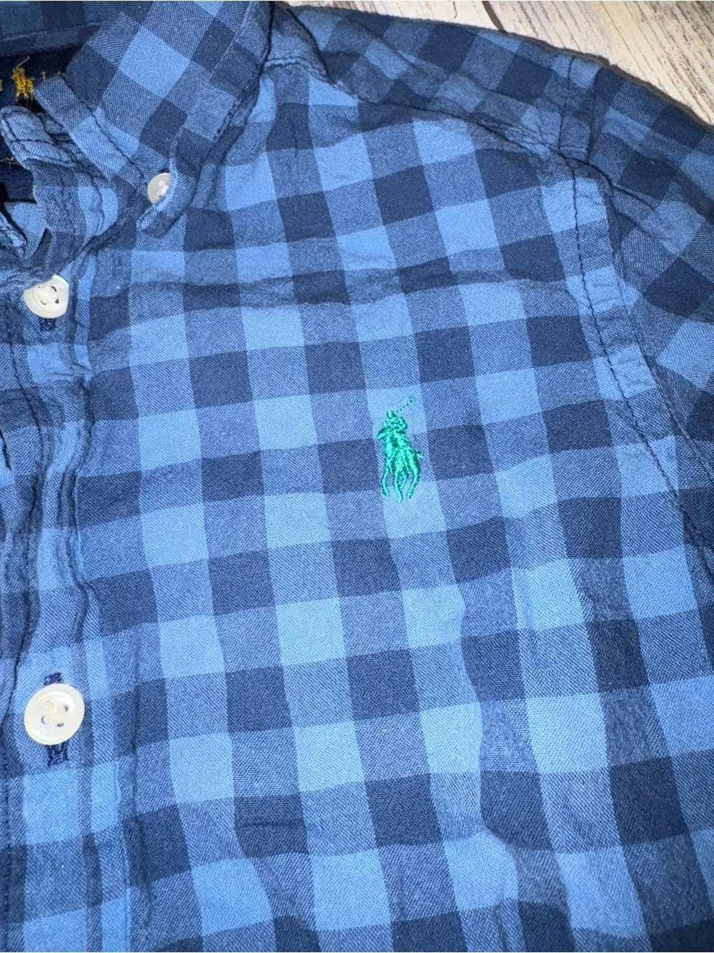 Ralph Lauren Blue Plaid & Blue Gingham Button-Down Shirts
